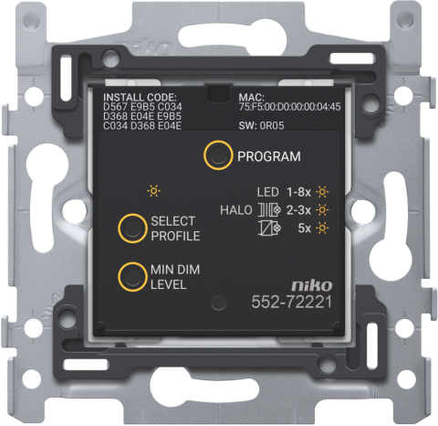 Connected dimmer, base, 3 – 200 W, 2-wire, 60 x 71 mm, mocowanie śrubo