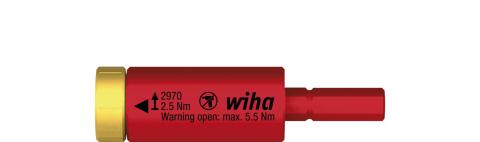 Wiha Adapter dynamometryczny easyTorque electric do bitów slimBit i uchwytu SlimVario®, w opakowaniu blistrowym 2.5 Nm (41343)