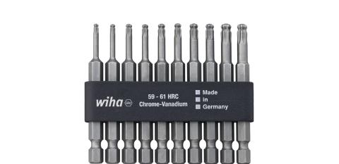 Wiha Zestaw bitów Professional 70 mm główka kulista TORX® 1/4" w pasku bitów 10-cz. (32804)