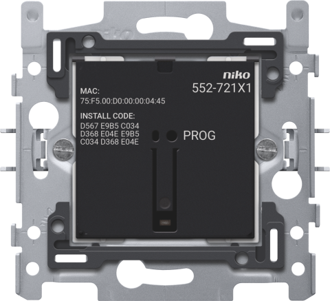 Connected single switch, base, 10 A, 60 x 71 mm, mocowanie za pomocą p