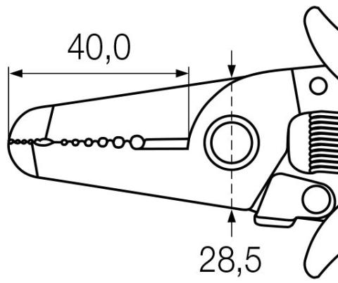 Wiha Szczypce do zdejmowania izolacji Electronic stacje do usuwania izolacji 0,4 / -1,3 mm 165 mm, 6 1/2" (10350)