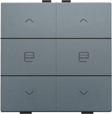 Przycisk 2-krotny do Niko Home Control kolor alu steel grey coated