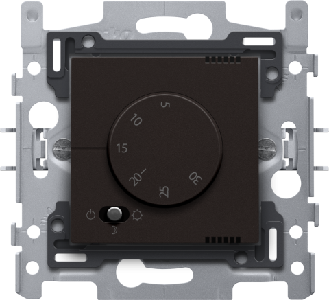 Elektroniczny termostat, kolor dark brown