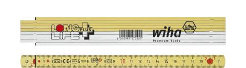 Wiha Przymiar składany Longlife® Plus 2 m metryczny, 10 ogniw 15 mm (27059)