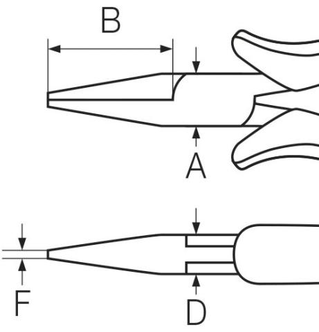 Wiha Szczypce półokrągłe Professional ESD proste szczęki 120 mm, 4 3/4" (10348)