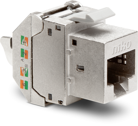 Shielded RJ45 connector STP Cat. 5E, PoE++ ready, for bandwidths up to