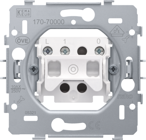 Podstawa do przycisku NO z 3 zaciskami przyłączeniowymi, 10 A/250 V AC
