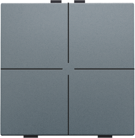 Przycisk 4-krotny do Niko Home Control, kolor alu steel grey coated