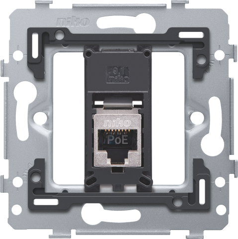 1 RJ45 connection STP cat. 6, PoE++ ready, flat model, incl. base 71 x