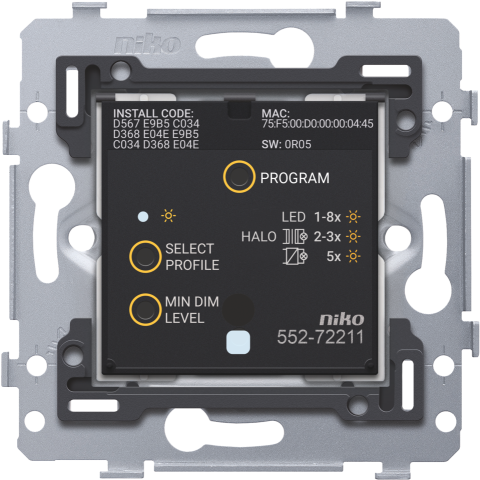 Connected dimmer, base, 3 – 200 W, 2-wire, 71 x 71 mm, mocowanie śrubo