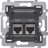 2 RJ45 connections STP cat. 6, PoE++ ready, oblique model, incl. base 