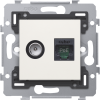 Combination coax with RJ45 connection UTP Cat. 5E, PoE++ ready, flat m