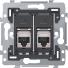 2 RJ45 connections STP cat. 6A, PoE++ ready, flat model, incl. base 71