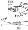 Wiha Szczypce do cięcia bocznego Electronic szeroka, ostro zakończona główka i spr ężyna drutowa bez uskoku 130 mm, 5 1/8" (27395)