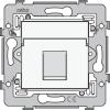 1 złącze RJ45 STP kat. 5E, model płaski, z podstawa 71 x 71 mm z mocow